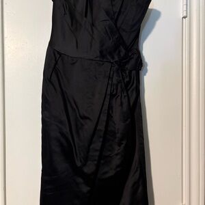 Elegant Strapless Black Evening Dress